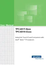 Advantech TPC-651H-E Series User Manual preview