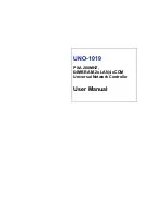 Предварительный просмотр 1 страницы Advantech UNO-1019 User Manual