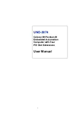 Preview for 1 page of Advantech UNO-3074 User Manual