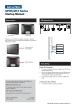 Preview for 1 page of Advantech UPOS-M15 Series Startup Manual