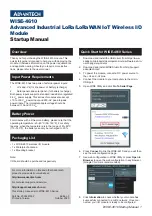 Preview for 1 page of Advantech WISE-4610 Series Startup Manual