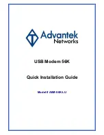 Preview for 1 page of Advantek Networks AEM-56K-LU Quick Install Manual