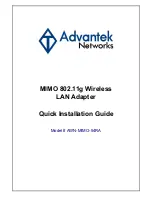 Advantek Networks AWN-MIMO-54RA Quick Installation Manual предпросмотр