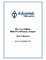 Preview for 1 page of Advantek Networks AWN-MIMO-54RA User Manual