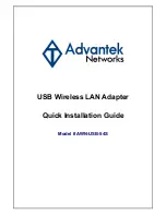 Preview for 1 page of Advantek Networks AWN-USB-54S Quick Installation Manual