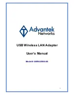 Advantek Networks AWN-USB-54S User Manual preview