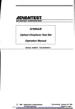 Preview for 2 page of advantest corporation Q7606A Operation Manual