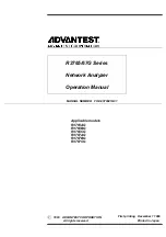 ADVANTEST R3765AG Operation Manual preview