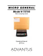 Preview for 1 page of Advantus Micro General 75705 Operation Manual