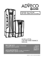 Preview for 1 page of Adveco AGUADENS 140T Installation, Use And Maintenance Manual