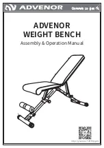 ADVENOR WEIGHT BENCH Assembly & Operation Manual предпросмотр