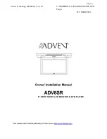 Advent ADV8SR Owners And Installation Manual preview