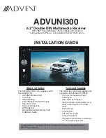 Advent ADVUNI300 Installation Manual preview