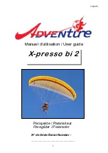 Preview for 1 page of Adventure X-presso bi 2 User Manual