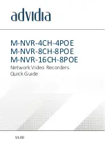 Advida M-NVR-16CH-8POE Quick Manual preview