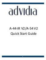 Предварительный просмотр 1 страницы advidia A-44-IR V2 Quick Start Manual