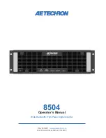 AE Techron 8504 Operator'S Manual preview