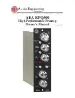 Предварительный просмотр 1 страницы AEA AEA RPQ500 Owner'S Manual