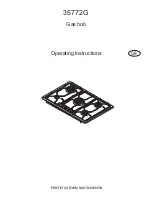 Предварительный просмотр 1 страницы AEG Electrolux 35772G Operating Instructions Manual