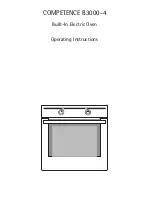 AEG Electrolux COMPETENCE B3000-4 Operating Instructions Manual preview