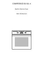 AEG Electrolux COMPETENCE B3150-4 User Information preview