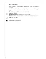 Preview for 2 page of AEG Electrolux COMPETENCE B3150-4 User Information