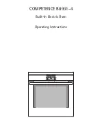 AEG Electrolux COMPETENCE B8931-4 Operating Instructions Manual preview