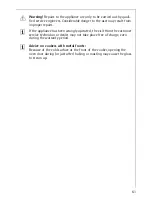 Preview for 61 page of AEG Electrolux COMPETENCE B8931-4 Operating Instructions Manual