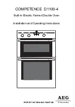 AEG Electrolux COMPETENCE D1100-4 Installation And Operating Instructions Manual preview