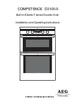 AEG Electrolux COMPETENCE D3100-5 Installation And Operating Instructions Manual preview