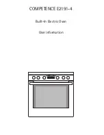 Preview for 1 page of AEG Electrolux COMPETENCE E2191-4 User Information