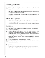 Preview for 40 page of AEG Electrolux COMPETENCE E3741-4 Operating Instructions Manual