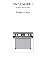 AEG Electrolux COMPETENCE E8931-4 Operating Instructions Manual preview