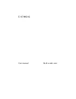 Preview for 1 page of AEG Electrolux E 5741-7 User Manual