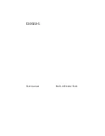 Preview for 1 page of AEG Electrolux E30502-5 User Manual