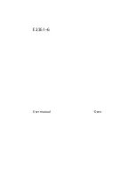 Preview for 1 page of AEG Electrolux E3351-6 User Manual