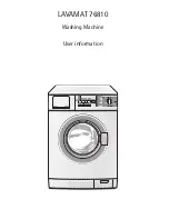 AEG Electrolux LAVAMAT 76810 User Information предпросмотр