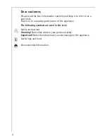 Preview for 2 page of AEG Electrolux LAVATHERM 58820 User Information