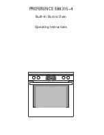 AEG Electrolux PREFERENCE E88315-4 Operating Instructions Manual preview