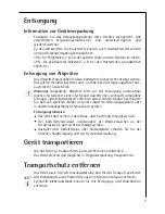 Предварительный просмотр 7 страницы AEG Electrolux S17TK58 Operating Instructions Manual