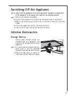 Предварительный просмотр 37 страницы AEG Electrolux S17TK58 Operating Instructions Manual