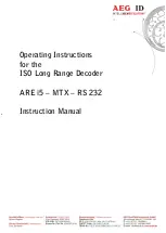 Preview for 1 page of AEG ID ARE i5 Instruction Manual