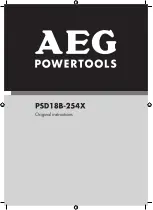 AEG Powertools PSD18B-254X Original Instructions Manual предпросмотр