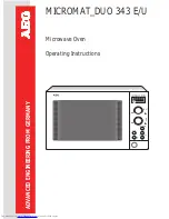 Предварительный просмотр 1 страницы AEG 343 E Operating Instructions Manual