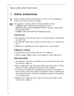 Preview for 4 page of AEG 600 M Installation And Operating Instructions Manual