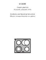 Preview for 1 page of AEG 61300M Installation And Operating Instructions Manual