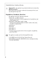 Preview for 28 page of AEG 66030K-MN Installation And Operating Instructions Manual