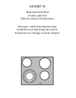 Предварительный просмотр 1 страницы AEG 66100KF-N Installation And Operating Instructions Manual