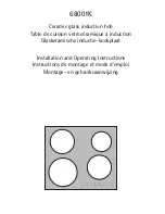 Preview for 1 page of AEG 68001K Installation And Operating Instructions Manual