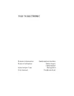 Preview for 1 page of AEG 7023 TK ELECTRONIC User Manual